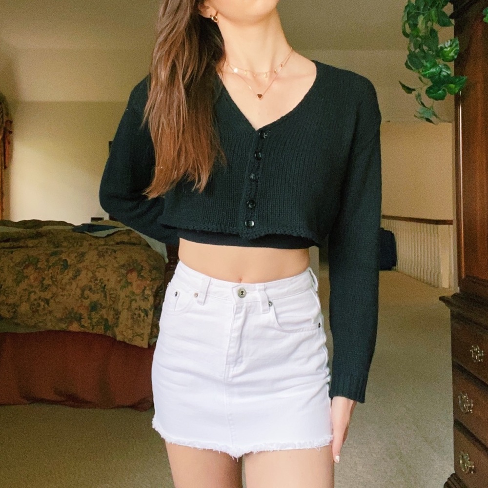 Showpo White Denim Skirt